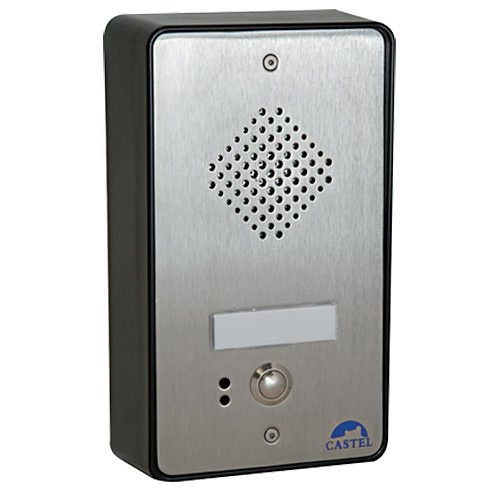 Castel MSPI1 Maylis Station with Aluminium Front Panel, Flush or surface mounted 1 Call Button and Label, 1 Programmable Relay