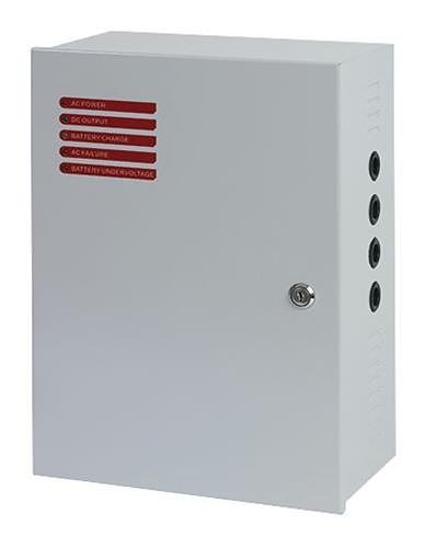 Sewosy AD2410R Switching Mode Power Supply 24V DC 10A with Output Relay, Space for 2 Batteries 18Ah