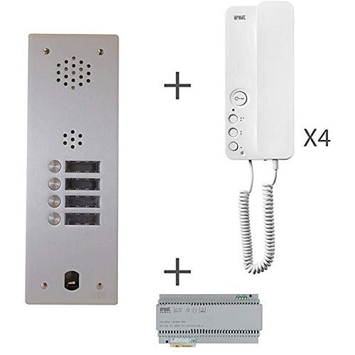 Urmet KA83-104 Audio Kit with 4 Intercom, Voice Programmable