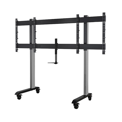 B-Tech BT8517BS Extra-Large Twin Screen VC Trolley For 65"-75" Screen ...