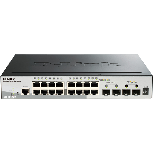 Commutateur Ethernet D-Link SmartPro DGS-1510-20 20 Ports G&eacute;rable