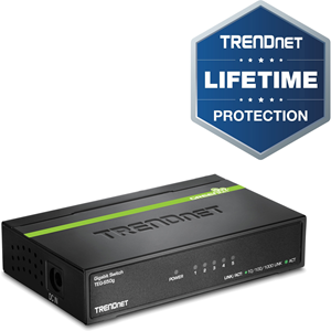 Commutateur Ethernet TRENDnet TEG-S50G 5 Ports - 5 x Gigabit Ethernet R&eacute;seau - 2 Couche support&eacute;e
