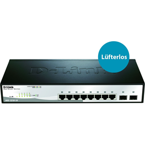 Commutateur Ethernet D-Link WebSmart DGS-1210-10 8 Ports G&eacute;rable - 8 R&eacute;seau, 2 slot d'extension - Paire torsad&eacute;e, Fibre Optique - 3 Couche support&eacute;e - 1U Haut - Montable en rack, Bureau - À vie Garatie limit&eacute;e