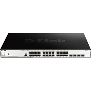 Commutateur Ethernet D-Link DGS-1210-28MP 24 Ports G&eacute;rable - 2 Couche support&eacute;e - Modulaire - Paire torsad&eacute;e, Fibre Optique - 1U Haut - Montable en rack
