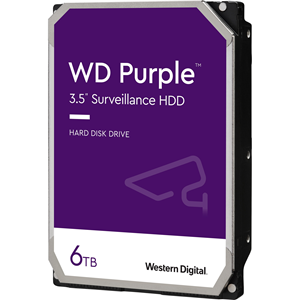 Disque dur WD Purple WD60PURZ - 3.5" Interne - 6 To - Enregistrement magn&eacute;tique conventionnel (CMR) Method - SATA (SATA/600) - Enregistreur R&eacute;seau Vid&eacute;o Appareil compatible - 5700trs/mn