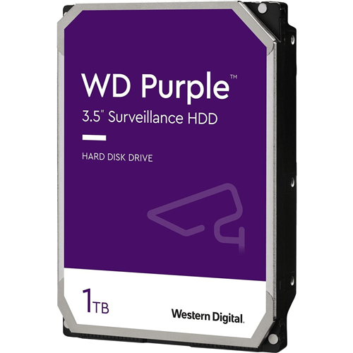 Disque dur WD Purple WD10PURZ - 3.5" Interne - 1 To - Enregistrement magn&eacute;tique conventionnel (CMR) Method - SATA (SATA/600) - Enregistreur R&eacute;seau Vid&eacute;o Appareil compatible - 5400trs/mn