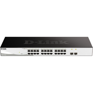 Commutateur Ethernet D-Link Smart Plus DGS-1210-26 24 Ports G&eacute;rable - 3 Couche support&eacute;e - Modulaire - Paire torsad&eacute;e, Fibre Optique - Montable en rack