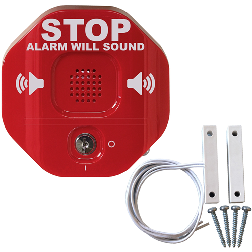 Alarme de S&eacute;curit&eacute; STI Exit Stopper STI-6402 - Sans fil - 105 dB - Audible - Montage sur porte - Rouge, Vert