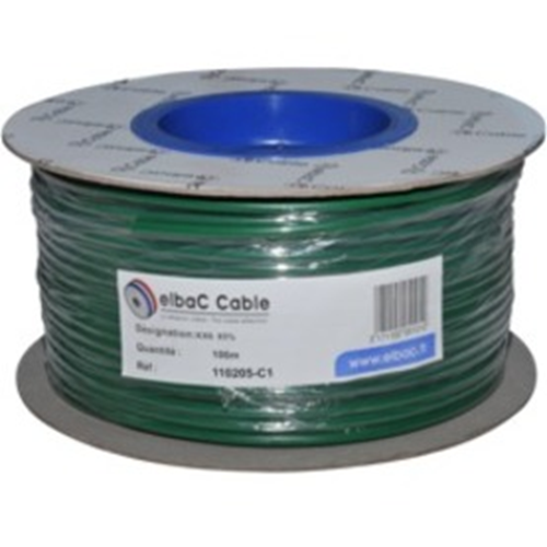 Cable vid&eacute;o elbaC - Coaxial - pour Syst&egrave;me de Vid&eacute;o Surveillance - 100 m - Fil D&eacute;nud&eacute; - Fil D&eacute;nud&eacute;