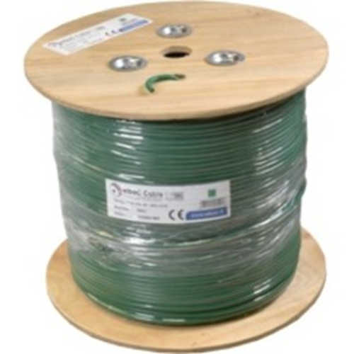 Cable vid&eacute;o elbaC - Coaxial - pour P&eacute;riph&eacute;rique r&eacute;seau - 500 m - Fil D&eacute;nud&eacute; - Fil D&eacute;nud&eacute; - Vert