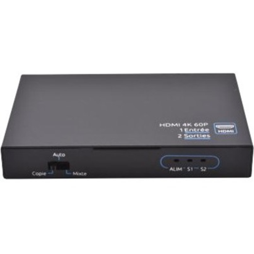 R&eacute;partiteur de Signal elbaC HSP0102 - 4096 x 2160 - 3,40 GHz Bande passante maximale - 1 x Entr&eacute;e HDMI - 2 x Sortie HDMI