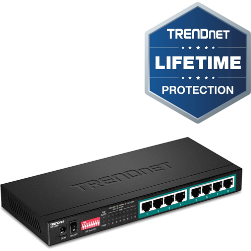 Commutateur Ethernet TRENDnet TPE-LG80 8 Ports - Nouveau - 2 Couche support&eacute;e - 10,60 W Power Consumption - Paire torsad&eacute;e - Fixation au mur