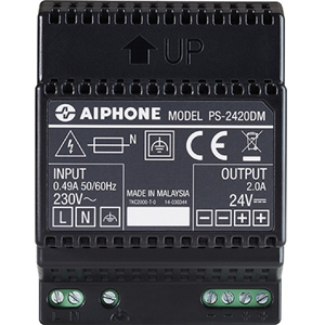 Syst&egrave;me d'alimentation Aiphone PS-2420DM - Rail DIN - 230 V AC Entr&eacute;e - 24 V DC Sortie