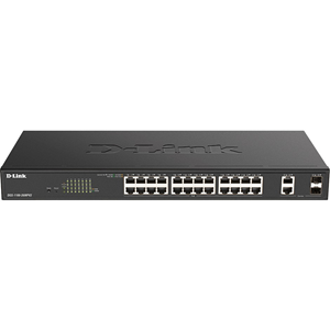 Commutateur Ethernet D-Link DGS-1100-26MPV2 26 Ports G&eacute;rable - 2 Couche support&eacute;e - Modulaire - 370 W Budget PoE - Fibre Optique, Paire torsad&eacute;e - PoE Ports - 1U Haut - Montable en rack, Bureau