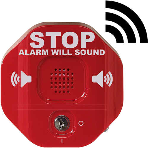Alarme de S&eacute;curit&eacute; STI Exit Stopper - Sans fil - 105 dB - Audible - Montage sur porte - Rouge
