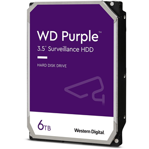 Disque dur WD Purple WD62PURZ - 3.5" Interne - 6 To - Enregistrement magn&eacute;tique conventionnel (CMR) Method - SATA (SATA/600) - Syst&egrave;me de rangement, Syst&egrave;me de Vid&eacute;o Surveillance Appareil compatible - 5640trs/mn
