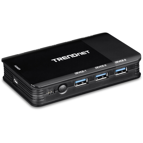 Switch/Commutateur USB TRENDnet TK-U404 (v1.0R) - Externe - 9 Total USB Port(s) - 8 Port(s) USB 3.1 - PC, Mac