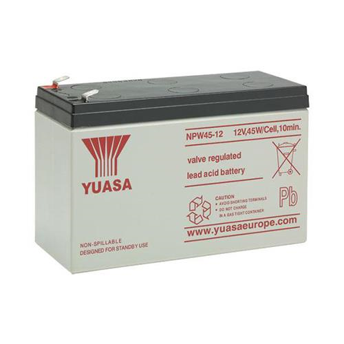 Batterie Yuasa NPW45-12L - Lead Acid - Pour Éclairage de secours, Syst&egrave;me de s&eacute;curit&eacute;, Syst&egrave;me d'&eacute;nergie solaire, Syst&egrave;me d'&eacute;nergie &eacute;olienne, Alimentation sans coupure, Syst&egrave;me d'incendie - Batterie rechargeable - 12 V DC - 8500 mAh