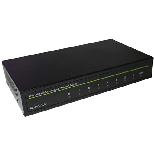 Commutateur Ethernet W Box 8 Ports - Gigabit Ethernet - 10/100/1000Base-T - 2 Couche support&eacute;e - Syst&egrave;me d'alimentation - Paire torsad&eacute;e - À vie Garatie limit&eacute;e