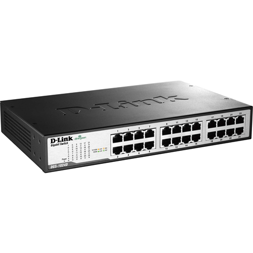 Commutateur Ethernet D-Link DGS-1024D 24 Ports - Gigabit Ethernet - 10/100/1000Base-T - 2 Couche support&eacute;e - Syst&egrave;me d'alimentation - 27,50 W Power Consumption - Paire torsad&eacute;e - 2 an(s) Garatie limit&eacute;e