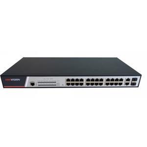 Hikvision DS-3E2326P Pro Series, 24 Port Managed, 2-Layer PoE Switch, 24 × 10-100Mbps RJ45 15W 